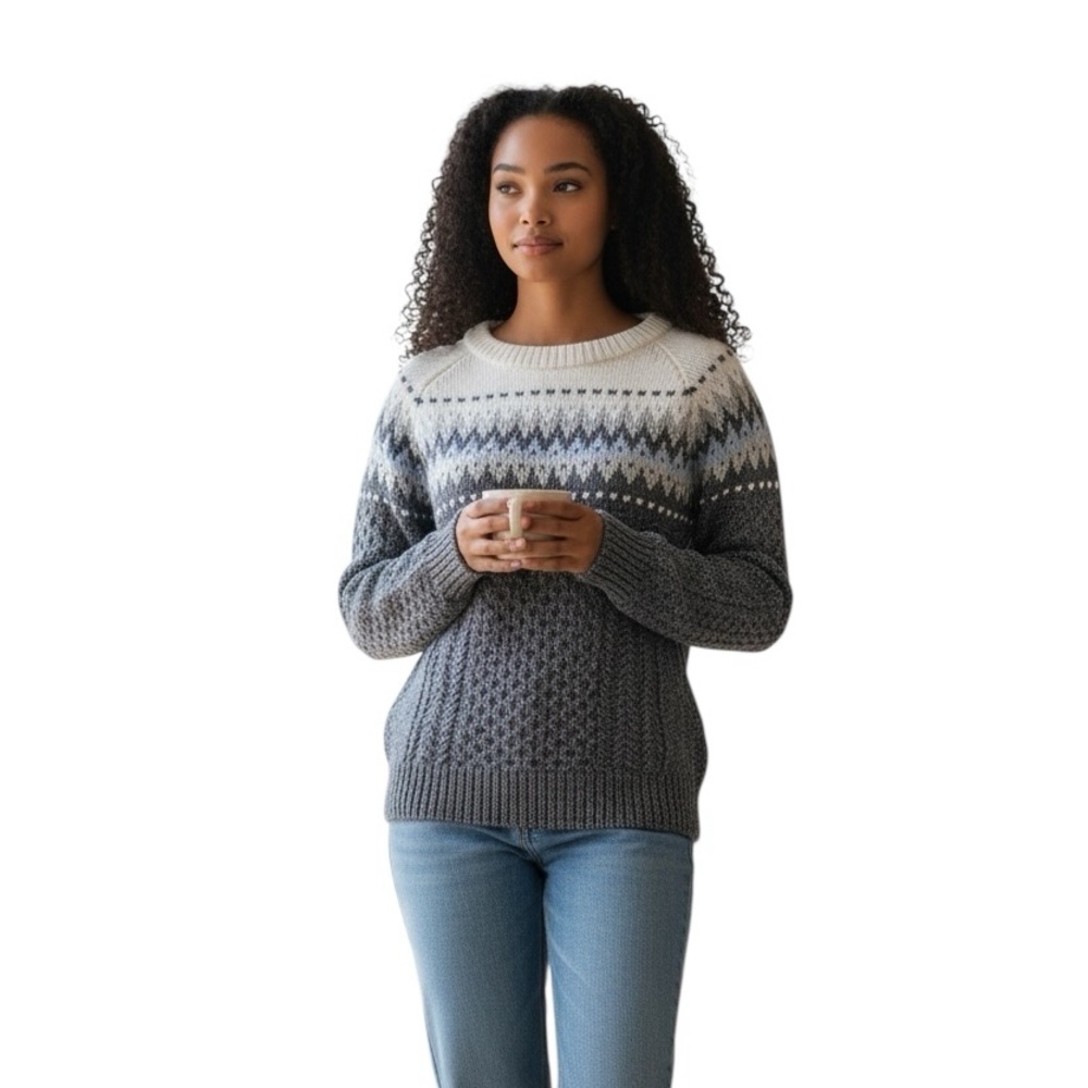 ARAN merino wool fisherman knit sweater